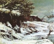 Gustave Courbet View of snow France oil painting artist